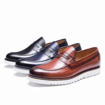 AOKANG Jeseni moški čevlji pravega usnja čevlji človek priložnostne obleko, čevlji loafers visoke kakovosti zdrsne na dnevni blagovne Znamke, Modni čevlji