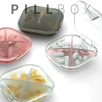 Štiri Omrežij Prostor Potovanja Pillbox Prenosni Tablični Organizator Medicine Shranjevanje Razpršilnik Primeru Medicinska Oprema Zdravstveno Varstvo Orodja