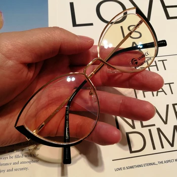 TR90 Moda Letnik Kovinski Anti-modra Očala Okvir Ženske blagovne Znamke Oblikovalec Pregleden Očala Ženska Očala Oculos Feminino