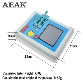 AEAK LCR-T7 Tranzistor Tester TFT Diode Triode Kapacitivnost LCR Meter ESR meter NPN PNP MOSFET IR Večfunkcijsko tester multimeter