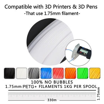 Enotepad petg 3d žarilno flex žarilno imprimante 3d petg za Tiskanje 1 kg na kolutu 3D Tiskanje Materiala z Vakuum paket