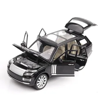 1:24 Zlitine Avto Igrača Območju-Rover SUV Simulacije Zvoka In Svetlobe Vrat Potegnite Nazaj otroška Igrača Avto Model Diecasts Igrača Vozil Darilo