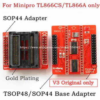 Prvotne V3 TSOP48 IC Adapter+SOP44 IC Adapter Za MiniPro TL866CS TL866A TL866II PLUS Univerzalen Programer TSOP48 Vtičnice