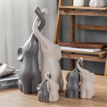 1 Par Slon Figurice Suvenir Ustvarjalnih Parov Kipec za Srečo Darilo Tabela Dekoracijo dnevne Sobe Namizno Dekoracijo