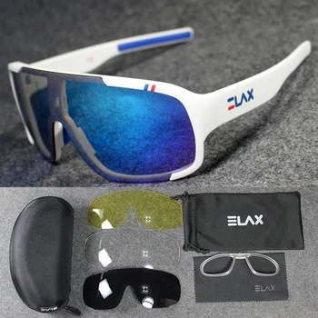 ELAX Kolesarjenje sončna Očala Kolesarske Vožnje Teče Golf Ribolov Šport na Prostem Moški Ženske Pol Okvir sončna Očala One Piece Molding