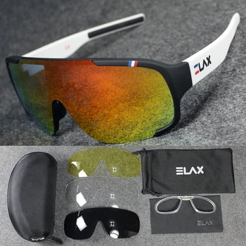 ELAX Kolesarjenje sončna Očala Kolesarske Vožnje Teče Golf Ribolov Šport na Prostem Moški Ženske Pol Okvir sončna Očala One Piece Molding
