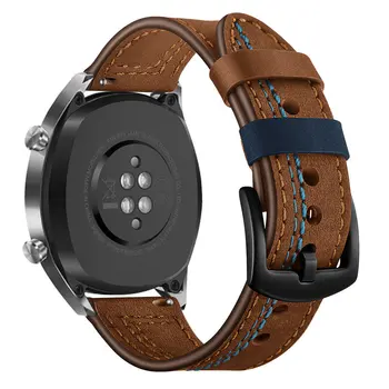 Za Huawei Watch GT 2 1/2 Pro Šivanje Traku Usnjeno Zapestnico 20 MM 22 MM Watchband za Samsung Galaxy 3 41mm/45mm/42/46mm/Aktivna 2