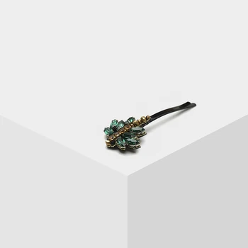 Amorita boutique Ročno beaded nakit, lepe zelene insektov moda za lase kartico