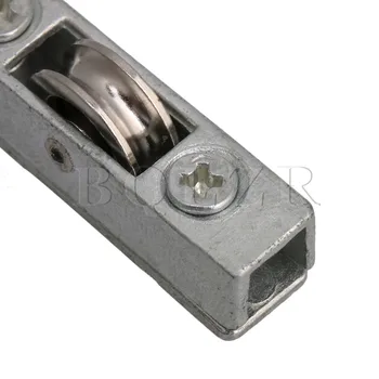 BQLZR Srebro H Tip Drsna Roller Kolo z Ležaj 12 mm Zarezano Kolo za Garderobne Omare Vrat Komplet 20 kosov