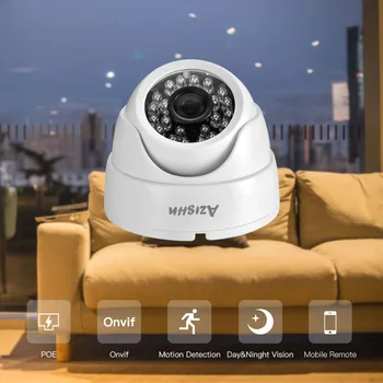AZISHN 2,8 mm objektiv IP Dome Kamera 1080P 960P 720P Varnost zaprtih ipcam onvif Dan/Noč, Pogled Doma CCTV ONVIF nadzorne Kamere