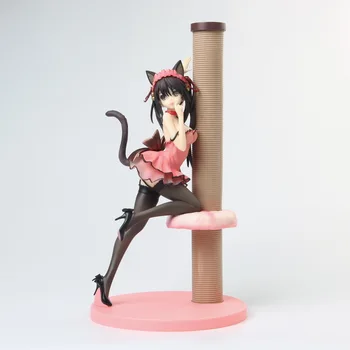 Anime Datum Živo Tokisaki Kurumi 1/7 Seksi Mačka Dekleta PVC Akcijska Figura Model Lutka Igrače