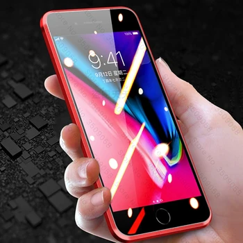 Za iPhone SE 2020 Primeru Luksuznih Dvojno Kaljenega Stekla, Kovin Odbijača Magnetni Nazaj Težko Zaščitni ovitek Za Telefon mi SE2 SE 2 Primera