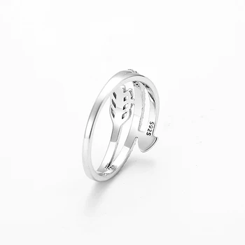 Novo 925 Sterling Srebro Kupid je Puščica Pomeni Večno ljubezen Prst Obroči Za Ženske Silver Fashion 925 Nakit Darilo 2020