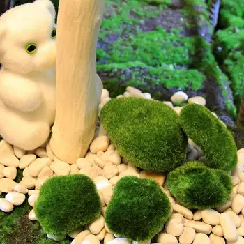 Umetni Zeleni Mah Žogo Ponaredek Kamen Simulacije Rastlin DIY Dekorativni Okno Zaslon Domači Urad za Dekoracijo Simulatie Mos Steen