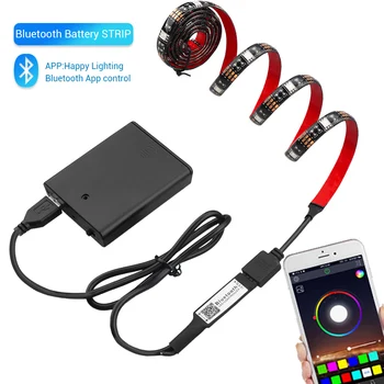 LED Trak RGB Svetlobe baterijsko 5050 Bluetooth Trakovi APLIKACIJO Control/17 Tipke USB Led Strip Diod Trak Za Bycicle,Skateboard