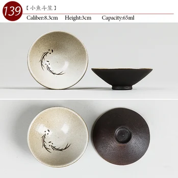 ŠT.139 Kitajski visoko kakovostno Keramično skodelico čaja 65ml Kung fu čaj nastavite porcelana Japonski Slog Ročno poslikane teacup Majhnih skledo čaj