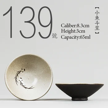 ŠT.139 Kitajski visoko kakovostno Keramično skodelico čaja 65ml Kung fu čaj nastavite porcelana Japonski Slog Ročno poslikane teacup Majhnih skledo čaj