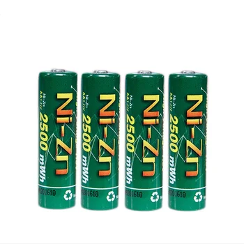 4 Kos/veliko 1,5 V 1,6 v Ni-Zn aa 2500mWh baterija za ponovno polnjenje
