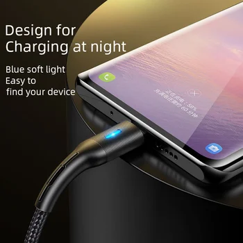 2A USB Tip-C Kabel Smart Power Off Hitro Polnjenje LUČKA Auto Odklopite Pametni Polnilnik Podatkovni Kabel za Android Samsung HUAWEI