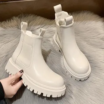 Zimski čevlji dame gleženj škornji toplo-up plišastih zimske ženske kratke škornji sneg škornji beli čevlji