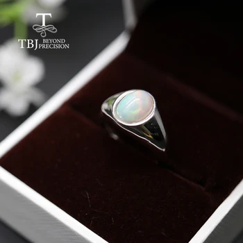 Naravni Opal Tesnilo okroglo 7*9 mm gemstone ženske Obroč preprosto elegantno fine nakit 925 sterling srebro tbj spodbujanje