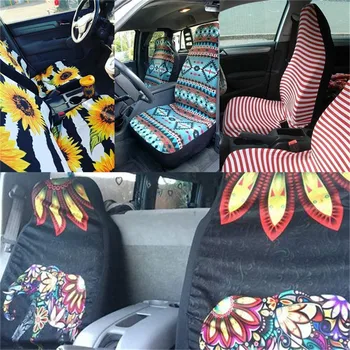 HUGSIDEA Afriške Dekleta Black Art Tiskanja Avtomobilskih Sedežnih prevlek Vozila Sprednja Sedeža Zaščitnik Vedro Sedeži Pokrov Avtomobila Notranje zadeve Zaščitnik