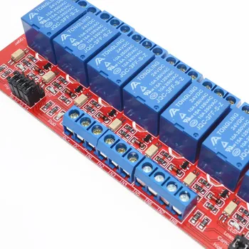 Visoko/Nizko raven sproži 8 kanalni relejni nadzorni plošči PLC rele 24V modul za arduino vroče prodajo na zalogi.8 cesta 24V Rele Modul