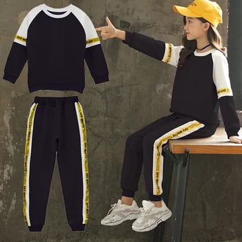 Moda Dekliška Oblačila, ki Teen Dekleta Trenirko Spomladi Leta 2020 Jeseni Dolg Rokav 2pcs Otrok Obleke Deklica Določa 8 10 12 let