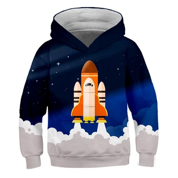 Vroče Astronavt Vesoljsko Obleko 3d Tiskanih Chid Hoodies Harajuku Astronavt Fantje hoodie Casual Moški Oblačila Majica Cool Fant Junak Plašč