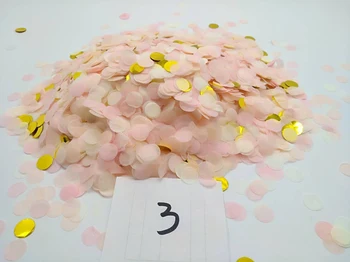 Brezplačno ladje 500grams1.5 krog biološko razgradljivih roza, zlata, bela tkiva papirja konfeti svate, dekoracijo za balon polnila