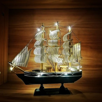 Namizno Dekoracijo doma leseno Jadrnico model čolna dekor dnevna soba namizje Obrti Karibi Black Pearl Corsair Jadrnice darilo