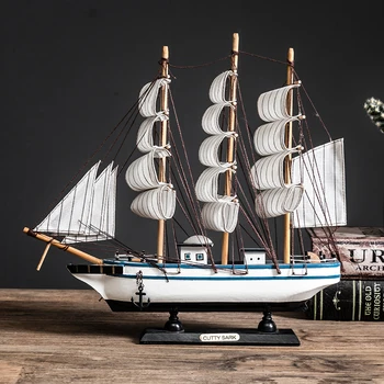 Namizno Dekoracijo doma leseno Jadrnico model čolna dekor dnevna soba namizje Obrti Karibi Black Pearl Corsair Jadrnice darilo