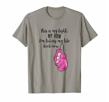 Breast Cancer Awareness Majica To Je Moj Boj Moji Obljubi, Boksarske Brezplačna Dostava Smešno Vrhovi Tee Majica