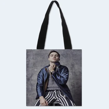 Novo po Meri Nicholas Hoult natisnjeni platno tote vrečko priročna nakupovalna torba ženska torba študent vrečko po Meri za vaše slike