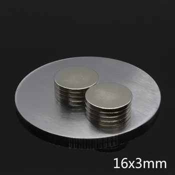 10pcs 16 x 3 mm N40 Super Močnim Neodymium Magneti iz Redkih Zemelj Magnet 16*3 mm Razred Majhen Disk Krog Magneti
