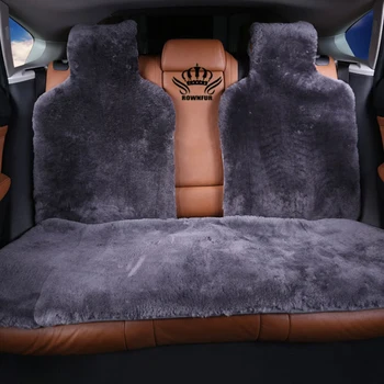 Krzna, ogrinjala na sedežu avto Avstralski ovčje kože strižena krzno Mouton premium avto sedeža kritje sive za avto lada granta