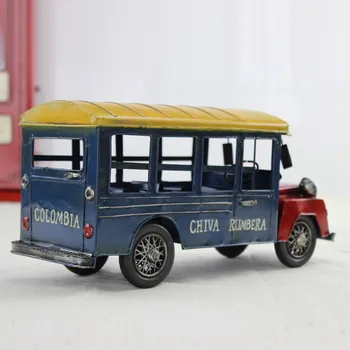 Retro Ameriški šolski avtobus modle Letnik kovin, avtobuse Avtomobilski model Fotografske rekviziti bar decoratin