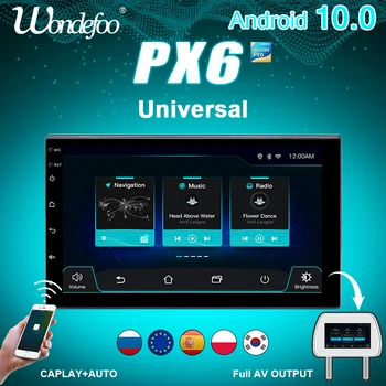 Univerzalni 2 DIN Android 10 avtoradio PX6 2din večpredstavnostna avtomobilski stereo sistem auto avdio-navigacijski zaslon