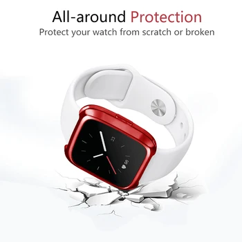 TPU Silikon Watch Primeru za Fitbit Obratno Pasu Trak Ultra-tanka, Mehka Prevleka Zaščitnik Pokrov, Okvir Pametno Gledati Dodatki