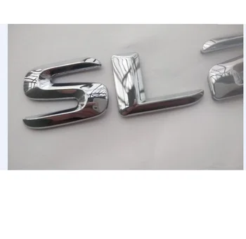 Chrome oster font Črk Značko Emblem Nalepke za Mercedes Benz SL350 SL400 SL280 SL300 SL500 SL600 CDI V8 BITURBO 4MATIC