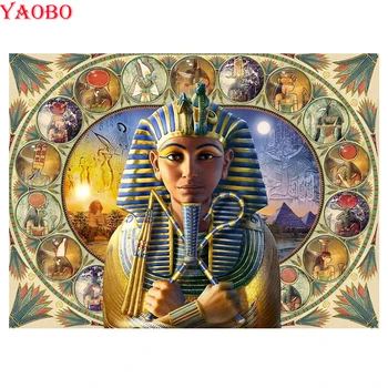 5d diy Diamond Slikarstvo Starem egiptu faraon DIY Diamond Vezenje Celoten Kvadratni Krog diamant Sliko mozaika nalepke dekor