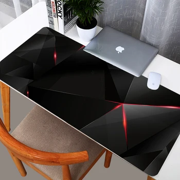 Črno Rdeča Geometrične Oblike Prilagodljiv Miško Mat Velike Razširjene Mousepad Gaming Miška Ploščica Velikosti Urad Dekoracijo Desk Mat