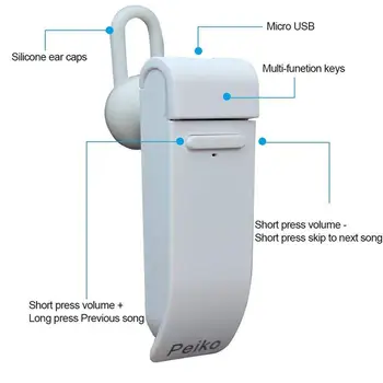 Glas prevajalec Peiko 16 Jezikih Inteligentno Brezžično Bluetooth Prevedeno Slušalke Poslovni Smart avto prostoročno Slušalko