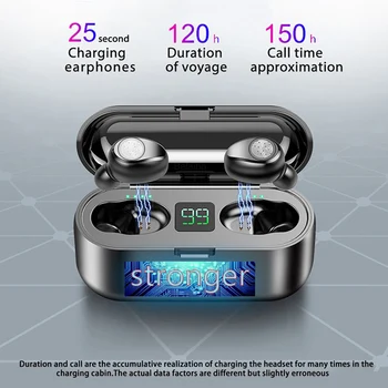 Brezžične Slušalke Bluetooth 5.0 Slušalke 2200mAh Polnjenje Box TWS Stereo Šport Nepremočljiva Čepkov Slušalke Z Mikrofonom