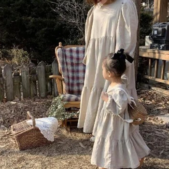 Korejski Japonskem Slogu Perilo, Bombaž Otroci Stranke Obleke Malčke Baby Dekleta Lepa Princesa Obleko Jeseni Dekleta Z Dolgimi Rokavi Obleka