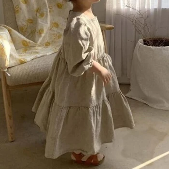 Korejski Japonskem Slogu Perilo, Bombaž Otroci Stranke Obleke Malčke Baby Dekleta Lepa Princesa Obleko Jeseni Dekleta Z Dolgimi Rokavi Obleka