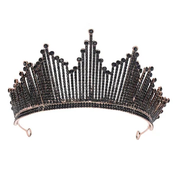 2019 Nov Modni Črno Nosorogovo Poročne Krono za Kraljico Rdeče Tiaras in Krone, Poroka, Lase, Nakit Pageant Dodatki