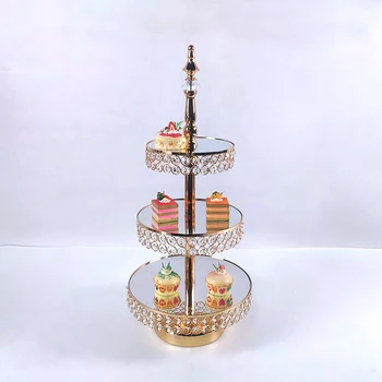 Pearl torto tabela Zlato Sladica Kovine za Poroko Ogledala Stojalo za Torto Dekoraterstvo Poročna Cupcake