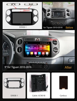 6 G+128G Ownice Avto Predvajalnik Radio GPS Navi Volkswagen Tiguan 1 NF 2006 2008 2010 2012 2016 Android 10.0 DSP SPDIF 4G LTE 1280*720