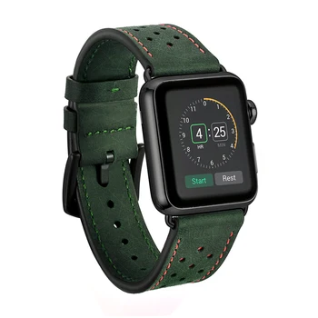Usnje WatchBand Trakov Za Iwatch 38 mm in 44 mm , VIOTOO Zeleno Barvo Pravega Usnja WatchStraps Razredi Za Apple ura